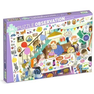 Djeco Puzzle d'observation Anniversaire de Jenny - Puzzle - Publicité Djeco Puzzle d'observation Anniversaire de Jenny - Puzzle - Publicité