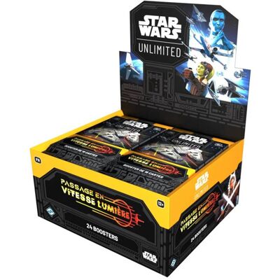 Fantasy Flight Games Star Wars Unlimited Passage à la Vitesse Lumière - Display de 24 Boosters FR - Publicité Fantasy Flight Games Star Wars Unlimited Passage à la Vitesse Lumière - Display de 24 Boosters FR - Publicité