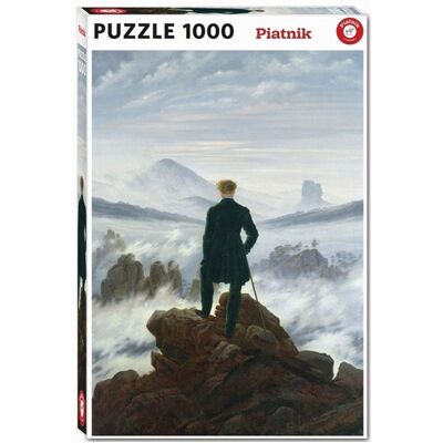 Piatnik Friedrich - Puzzle de 1000 pièces - Wanderer Über Dem Nebelmeer - Publicité Piatnik Friedrich - Puzzle de 1000 pièces - Wanderer Über Dem Nebelmeer - Publicité