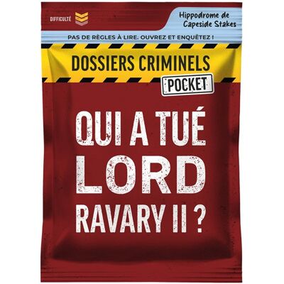 Platonia Games Dossiers Criminels Pocket : Qui a tué Lord Ravary II ? - Publicité Platonia Games Dossiers Criminels Pocket : Qui a tué Lord Ravary II ? - Publicité