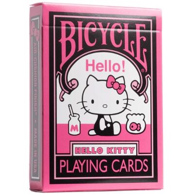 Jeu de 54 cartes Hello Kitty Black & Pink - Bicycle - Publicité Jeu de 54 cartes Hello Kitty Black & Pink - Bicycle - Publicité