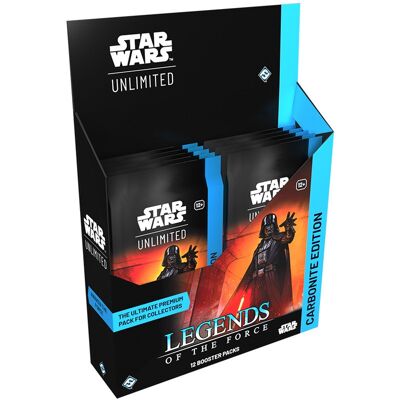Fantasy Flight Games Star Wars Unlimited Legends of the Force Carbonite Edition - Display 12 Boosters (EN) - Publicité Fantasy Flight Games Star Wars Unlimited Legends of the Force Carbonite Edition - Display 12 Boosters (EN) - Publicité