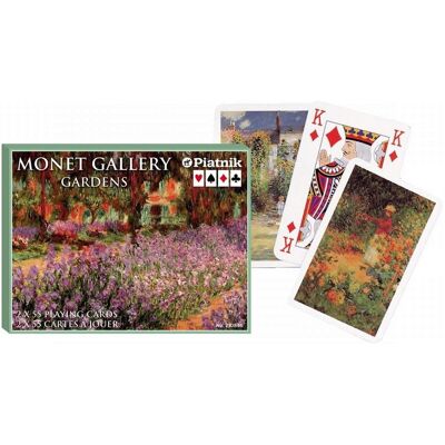 2 jeux de Bridge Monet Gallery : Giverny - Piatnik - Publicité 2 jeux de Bridge Monet Gallery : Giverny - Piatnik - Publicité