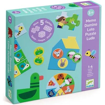 Coffret 5 Jeux À la ferme - Djeco - Publicité Coffret 5 Jeux À la ferme - Djeco - Publicité