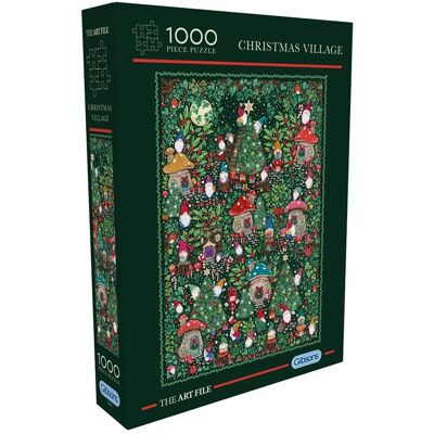 Puzzle 1000 pcs Christmas Village - Gibsons - Publicité Puzzle 1000 pcs Christmas Village - Gibsons - Publicité