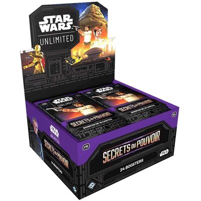 Fantasy Flight Games Star Wars Unlimited : Pack 24 boosters Secrets du Pouvoir (FR) - Publicité Fantasy Flight Games Star Wars Unlimited : Pack 24 boosters Secrets du Pouvoir (FR) - Publicité