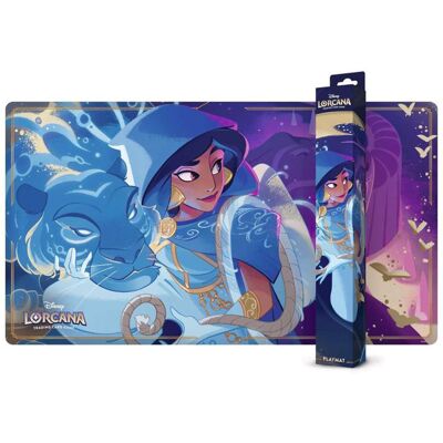 Disney Lorcana TCG - Chapitre 10 Lueurs dans les Profondeurs - Playmat Jasmine - Publicité Disney Lorcana TCG - Chapitre 10 Lueurs dans les Profondeurs - Playmat Jasmine - Publicité
