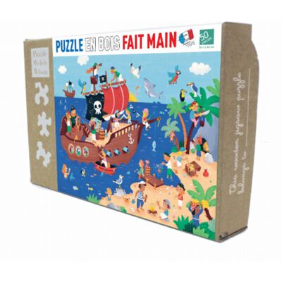 Puzzle en bois 50 pcs : Les pirates en vacances - Puzzle Michèle Wilson - Publicité Puzzle en bois 50 pcs : Les pirates en vacances - Puzzle Michèle Wilson - Publicité