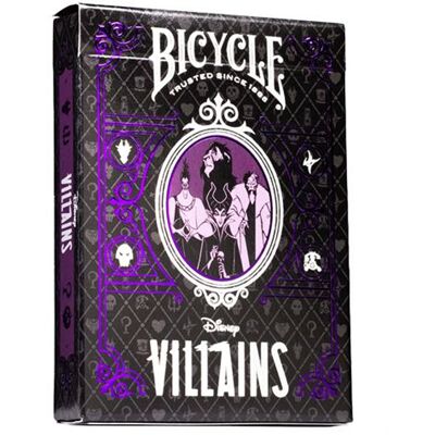 Jeu de 54 cartes Ultimates Disney Vilains - Bicycle - Violet / Vert - Publicité Jeu de 54 cartes Ultimates Disney Vilains - Bicycle - Violet / Vert - Publicité
