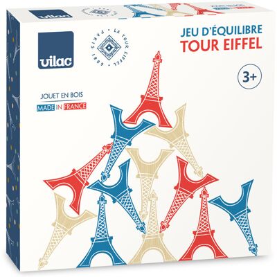 Jeu d'équilibre Tour Eiffel 12 pièces - Vilac - Publicité Jeu d'équilibre Tour Eiffel 12 pièces - Vilac - Publicité