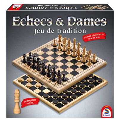 Echecs & Dames - Coffret Gris Schmidt - Publicité Echecs & Dames - Coffret Gris Schmidt - Publicité