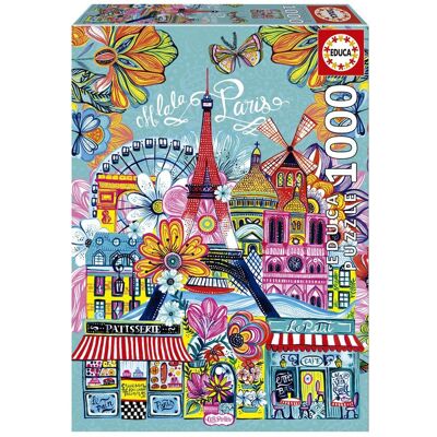 EDUCA BORRAS Puzzle 1000 pcs Paris par Car Pintos - Educa - Publicité EDUCA BORRAS Puzzle 1000 pcs Paris par Car Pintos - Educa - Publicité