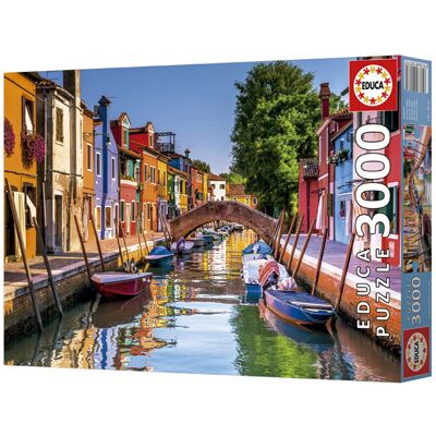 EDUCA BORRAS Puzzle 3000 pcs Burano, Italie - Educa - Publicité EDUCA BORRAS Puzzle 3000 pcs Burano, Italie - Educa - Publicité