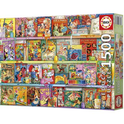 EDUCA BORRAS Puzzle 1500 pcs Le Coin des Livrets Kitsch - Educa - Publicité EDUCA BORRAS Puzzle 1500 pcs Le Coin des Livrets Kitsch - Educa - Publicité
