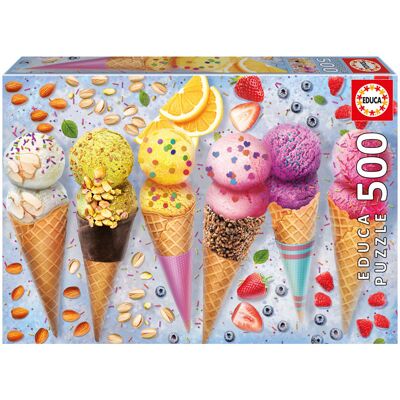 EDUCA BORRAS Puzzle 500 pcs Glaces - Educa - Publicité EDUCA BORRAS Puzzle 500 pcs Glaces - Educa - Publicité