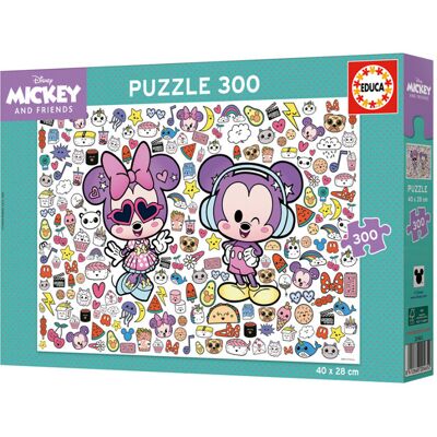 EDUCA BORRAS Puzzle 300 pcs Disney Kawaii - Educa - Publicité EDUCA BORRAS Puzzle 300 pcs Disney Kawaii - Educa - Publicité