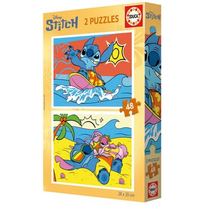 EDUCA BORRAS Puzzle 2 x 48 pcs Stitch - Educa - Publicité EDUCA BORRAS Puzzle 2 x 48 pcs Stitch - Educa - Publicité