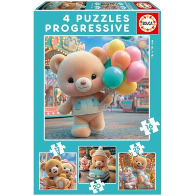 EDUCA BORRAS Puzzle Progressif 12-16-20-25 pcs Oursons au Parc - Educa - Publicité EDUCA BORRAS Puzzle Progressif 12-16-20-25 pcs Oursons au Parc - Educa - Publicité