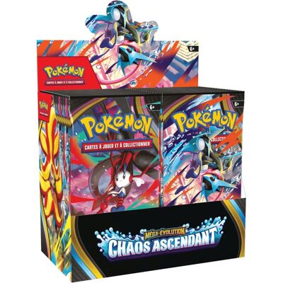 Pokémon : ME04 Chaos Ascendant - Display 36 boosters - Publicité Pokémon : ME04 Chaos Ascendant - Display 36 boosters - Publicité
