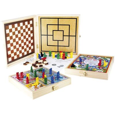 Coffret en bois 100 jeux - Jeujura - Publicité Coffret en bois 100 jeux - Jeujura - Publicité