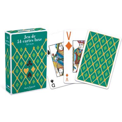 Jeu de 54 cartes senior "vert" (optique) - Sentosphère - Publicité Jeu de 54 cartes senior "vert" (optique) - Sentosphère - Publicité