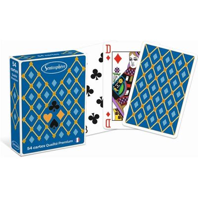 Jeu de 54 cartes classique "bleu" - Sentosphère - Publicité Jeu de 54 cartes classique "bleu" - Sentosphère - Publicité
