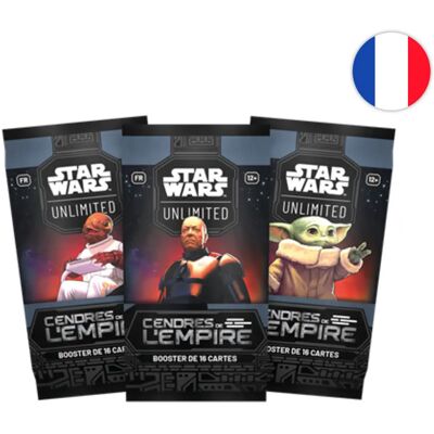 Fantasy Flight Games Star Wars Unlimited : Cendres de l'Empire - Booster à l'unité FR - Publicité Fantasy Flight Games Star Wars Unlimited : Cendres de l'Empire - Booster à l'unité FR - Publicité