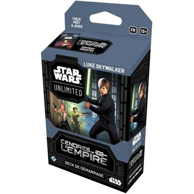 Fantasy Flight Games Star Wars Unlimited : Cendres de l'Empire - Deck de Démarrage : Luke Skywalker - Publicité Fantasy Flight Games Star Wars Unlimited : Cendres de l'Empire - Deck de Démarrage : Luke Skywalker - Publicité