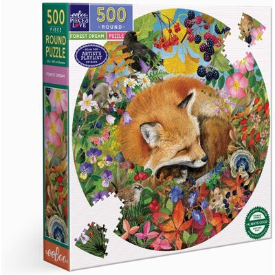 Puzzle rond 500 pcs Forest Dream - Eeboo - Publicité Puzzle rond 500 pcs Forest Dream - Eeboo - Publicité