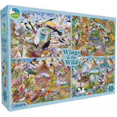 Puzzles 4 x 500 pcs Wings in the Wild - Gibsons - Publicité Puzzles 4 x 500 pcs Wings in the Wild - Gibsons - Publicité