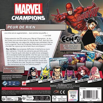 Fantasy Flight Games Extension Peur De Rien - Marvel Champions - Publicité Fantasy Flight Games Extension Peur De Rien - Marvel Champions - Publicité