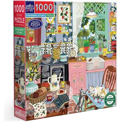 Puzzle 1000 pcs Strawberry Kitchen - Eeboo - Publicité Puzzle 1000 pcs Strawberry Kitchen - Eeboo - Publicité