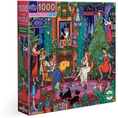 Puzzle 1000 pcs Christmas in Brooklyn - Eeboo - Publicité Puzzle 1000 pcs Christmas in Brooklyn - Eeboo - Publicité
