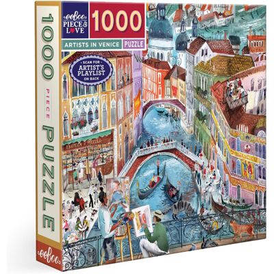 Puzzle 1000 pcs Artists in Venise - Eeboo - Publicité Puzzle 1000 pcs Artists in Venise - Eeboo - Publicité