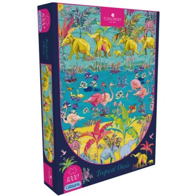 Puzzle 1000 pcs Turnowsky : Tropical Oasis - Gibsons - Publicité Puzzle 1000 pcs Turnowsky : Tropical Oasis - Gibsons - Publicité