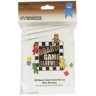 Board Game Sleeves 100 Board Game Sleeve - Oversize 79 x 120 mm - Publicité Board Game Sleeves 100 Board Game Sleeve - Oversize 79 x 120 mm - Publicité