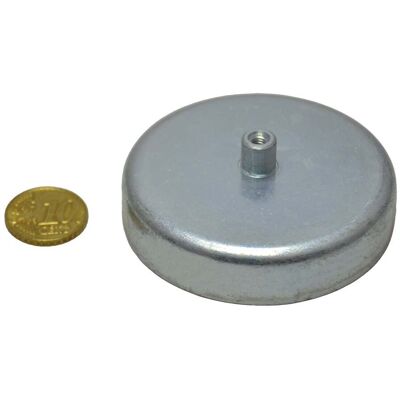 SPRINTIS 7 Unités - Aimants en pot en ferrite avec manchon fileté 63 mm 22 mm ferrite acier, argent - Publicité SPRINTIS 7 Unités - Aimants en pot en ferrite avec manchon fileté 63 mm 22 mm ferrite acier, argent - Publicité