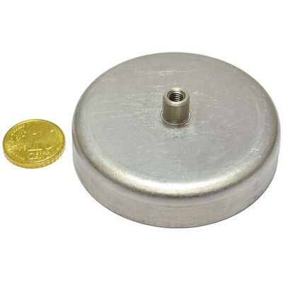 SPRINTIS 5 Unités - Aimants en pot en ferrite avec manchon fileté 63 mm 22 mm ferrite acier inoxydable, argent - Publicité SPRINTIS 5 Unités - Aimants en pot en ferrite avec manchon fileté 63 mm 22 mm ferrite acier inoxydable, argent - Publicité
