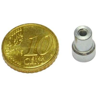 SPRINTIS 22 Unités - Aimants en pot SmCo avec manchon fileté 8 mm, SmCo acier, argent - Publicité SPRINTIS 22 Unités - Aimants en pot SmCo avec manchon fileté 8 mm, SmCo acier, argent - Publicité
