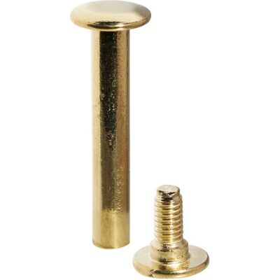 SPRINTIS 100 Unités - Vis de reliure, laitonné 30 mm écrou lisse, vis fendue, métal, or - Publicité SPRINTIS 100 Unités - Vis de reliure, laitonné 30 mm écrou lisse, vis fendue, métal, or - Publicité