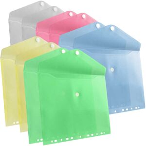 SPRINTIS 1 lot - Pochettes porte-documents A4, marge de classement, couleurs assorties 10 unités bleu vert jaune transparent rose, PP - Publicité SPRINTIS 1 lot - Pochettes porte-documents A4, marge de classement, couleurs assorties 10 unités bleu vert jaune transparent rose, PP - Publicité