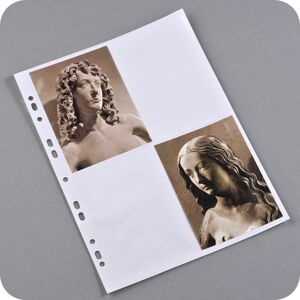 SPRINTIS 100 Unités - Pochettes de rangement A4 pour 8 cartes postales, PP, blanc transparent - Publicité SPRINTIS 100 Unités - Pochettes de rangement A4 pour 8 cartes postales, PP, blanc transparent - Publicité