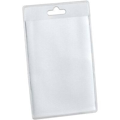 SPRINTIS 100 Unités - Porte-badges format carte bancaire, format portrait, avec trou euro, PVC souple, transparent - Publicité SPRINTIS 100 Unités - Porte-badges format carte bancaire, format portrait, avec trou euro, PVC souple, transparent - Publicité