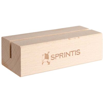 SPRINTIS 10 Unités - Porte-cartes MODUL avec gravure 100 mm bois de hêtre simple face, sur le côté long - Publicité SPRINTIS 10 Unités - Porte-cartes MODUL avec gravure 100 mm bois de hêtre simple face, sur le côté long - Publicité