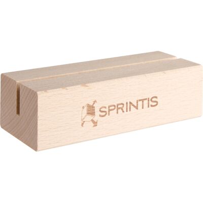 SPRINTIS 10 Unités - Porte-cartes MODUL avec gravure 105 mm bois de hêtre double face, sur le côté long - Publicité SPRINTIS 10 Unités - Porte-cartes MODUL avec gravure 105 mm bois de hêtre double face, sur le côté long - Publicité