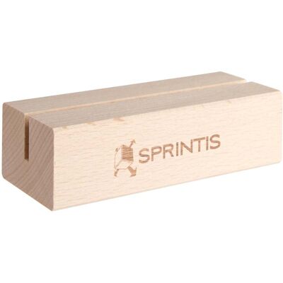 SPRINTIS 10 Unités - Porte-cartes MODUL avec gravure 105 mm bois de hêtre simple face, sur le côté long - Publicité SPRINTIS 10 Unités - Porte-cartes MODUL avec gravure 105 mm bois de hêtre simple face, sur le côté long - Publicité