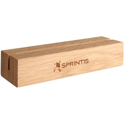SPRINTIS 10 Unités - Porte-cartes MODUL avec gravure 148 mm bois de chêne double face, sur le côté long - Publicité SPRINTIS 10 Unités - Porte-cartes MODUL avec gravure 148 mm bois de chêne double face, sur le côté long - Publicité