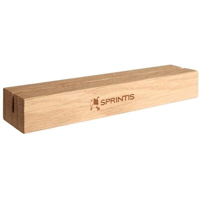 SPRINTIS 10 Unités - Porte-cartes MODUL avec gravure 210 mm bois de chêne double face, sur le côté long - Publicité SPRINTIS 10 Unités - Porte-cartes MODUL avec gravure 210 mm bois de chêne double face, sur le côté long - Publicité