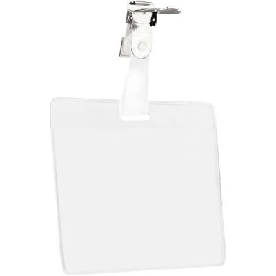 SPRINTIS 100 Unités - Porte-badges pour cartes bancaires, format paysage, avec attache pour bretelles, PVC souple, transparent - Publicité SPRINTIS 100 Unités - Porte-badges pour cartes bancaires, format paysage, avec attache pour bretelles, PVC souple, transparent - Publicité