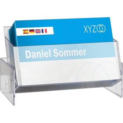 SPRINTIS Porte-cartes de visite à poser, 27 mm 1 pièce, PS, transparent - Publicité SPRINTIS Porte-cartes de visite à poser, 27 mm 1 pièce, PS, transparent - Publicité